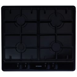 Stoves SGH600C 60cm 4 Burner Gas Hob With Cast Iron Pan Supports in Black